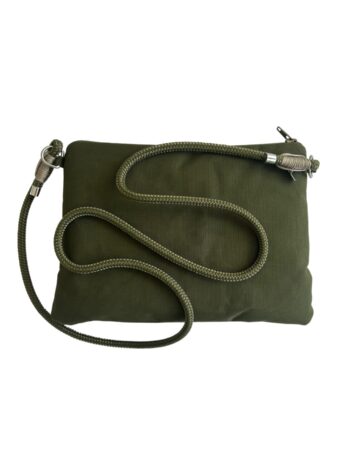 Kleine Tasche oliv – oliv.taupe – silber